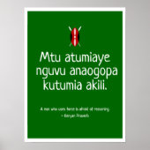 Poster Proverbe kenyan (Devant)