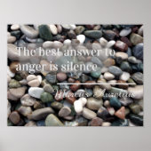 Poster Proverbe La meilleure réponse est l'affiche du sil (Devant)