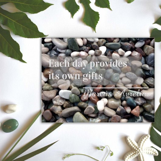 Poster Proverbe latin Chaque jour apporte son cadeau affi