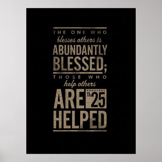 Poster Proverbes 11:25 (Devant)