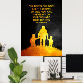 Poster Proverbes 17:6 Versets de la Bible (Bureau à domicile)