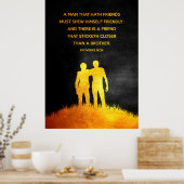 Poster Proverbes 18:24 Verse de la Bible (Cuisine)