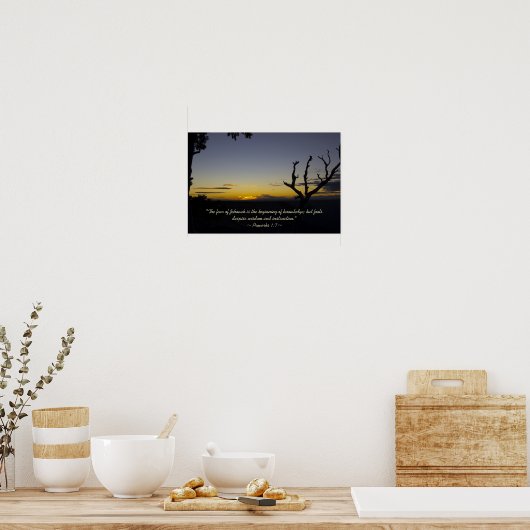 Poster Proverbes 1:7 (Cuisine)