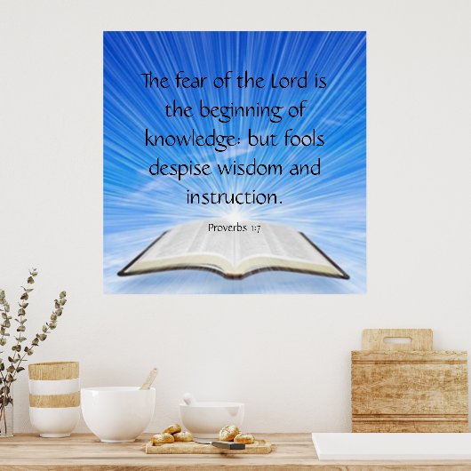 Poster Proverbes 1:7 (Cuisine)