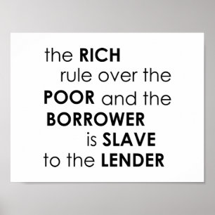 Poster Proverbes 22:7 Les riches règnent sur la Bible Dav