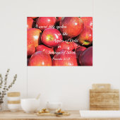 Poster Proverbes 25:11 Un mot, si bien parlé, est comme.. (Cuisine)