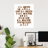 Poster Proverbes 27:17 (Bureau à domicile)