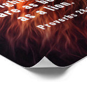 Poster Proverbes 28:1 Bible Les justes sont Téméraires co (Coin)