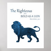 Poster Proverbes 28 1 Bold En Lion (Devant)