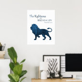 Poster Proverbes 28 1 Bold En Lion (Bureau à domicile)