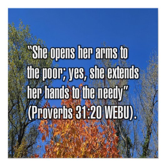 Poster Proverbes 31:20 WEBU (Devant)