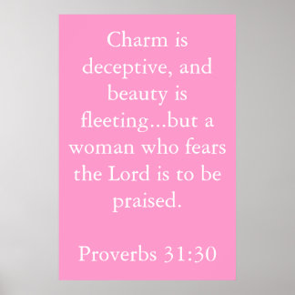 Poster Proverbes 31:30