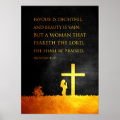 Poster Proverbes 31:30 Bible Verse (Devant)