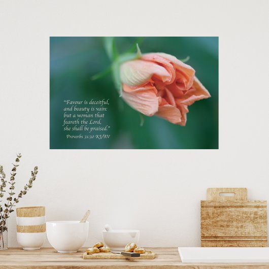 Poster Proverbes 31:30 Écritures Imprimer (Cuisine)