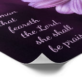 Poster Proverbes 31:30 - Une femme qui craint l'Éternel (Coin)