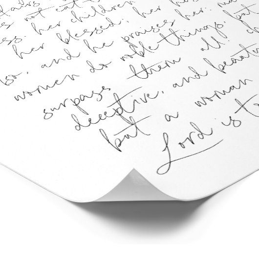 Poster Proverbes 31 Script (Coin)