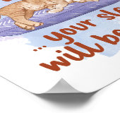 Poster Proverbes 3:24 Votre sommeil sera Chat doux (Coin)