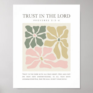 Poster Proverbes 3:5-6 Confiance dans le Seigneur
