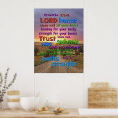 Poster Proverbes 3:5-8 Long Path (Cuisine)