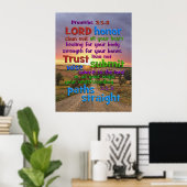 Poster Proverbes 3:5-8 Long Path (Bureau à domicile)