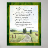 Poster Proverbes 4 Bible Texte Aquarelle Paysage toile (Devant)