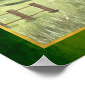 Poster Proverbes 4 Bible Texte Aquarelle Paysage toile (Coin)