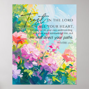 Poster Proverbes 9:10 La crainte du Seigneur Abstrait Flo