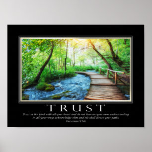 Poster Proverbes Bible Verse Confiance Inspiration