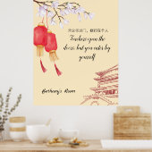 Poster Proverbes chinois - Enseignants. Texte/nom modifia (Cuisine)