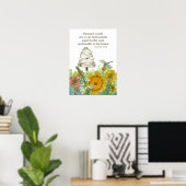 Poster Proverbes religieux Écriture Fleurs d'automne (Bureau à domicile)