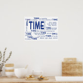 Poster - Proverbes temporels [Bleu] (Cuisine)