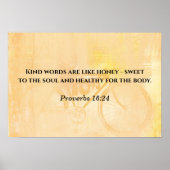 Poster Proverbs 16:24 - art print (Devant)