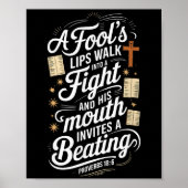 Poster Proverbs 18 6 _ Bible Verse  (Devant)
