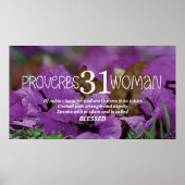 Poster PROVERBS 31 WOMAN Christian Frame Art pour la télé (Devant)