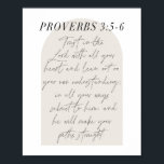 Poster Proverbs 3:5-6 Boho Beige Arch<br><div class="desc">Trust in the Lord with all your heart... -Proverbs 3:5-6</div>