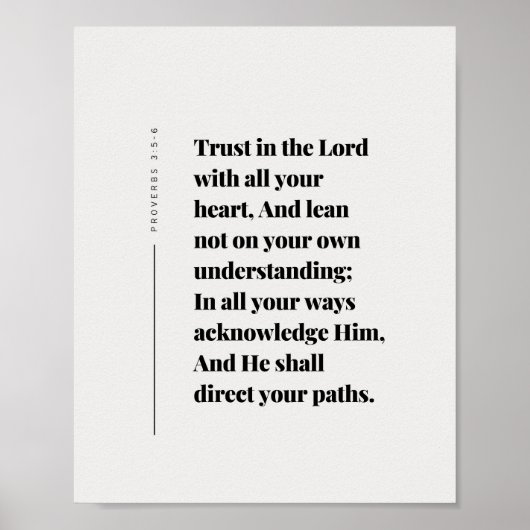 Poster Proverbs 3:5-6 Trust in the Lord (Devant)