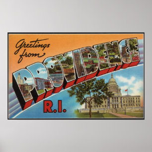 Poster Providence, Île de Rhode (bâtiment capital)