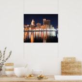 Poster Providence, Rhode Island la nuit (Cuisine)