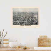 Poster Providence, RI Carte panoramique - 1894 (Cuisine)