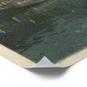 Poster Providence, RI - Vue nocturne de la ville et du fr (Coin)