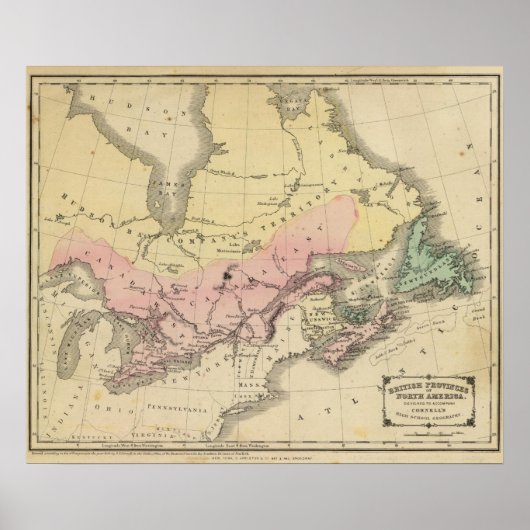 Poster Provinces britanniques de l'Amérique du Nord (Devant)