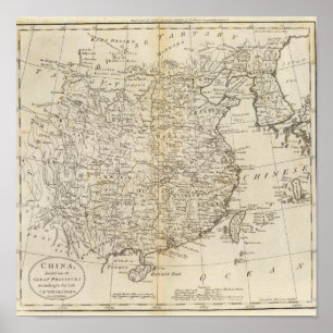 Poster Provinces de Chine