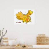 POSTER PROVINCES DE CHINE (Cuisine)
