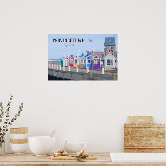 Poster Provincetown Cape Cod Boardwalk Photographie (Cuisine)