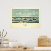 Poster Provincetown Massachusetts 1877 Antique Panorama (Cuisine)