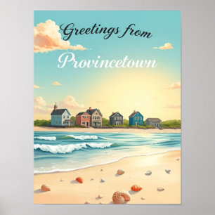 Poster Provincetown, Massachusetts – Plages du Cap Cod