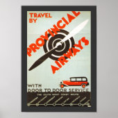 Poster Provincial Airways (Devant)