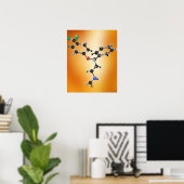 Poster Prozac. Modèle moléculaire de l'antidépresseur (Bureau à domicile)