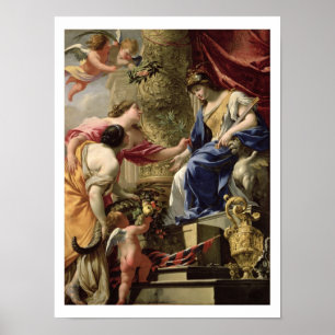 Poster Prudence menant la Paix et l'Abondance, v.1645 (hu