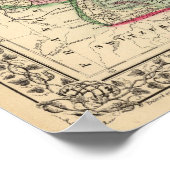 Poster Prusse, États allemands Carte par Mitchell (Coin)